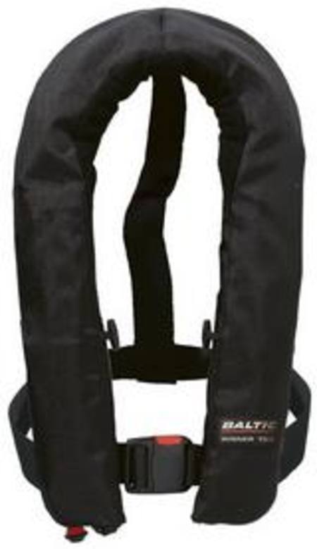 Buy Baltic 150N Winner Inflatable lifejacket c/w lifejacket light and crotch strap. Manual pull to inflate version in NZ. 